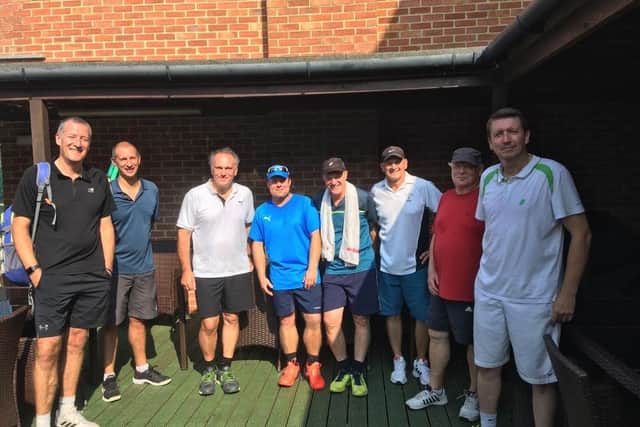 Seacourt v CourtX 3rds (from left): Simon Courtnell, John Checker, Simon Troke, Richard Perkins, Robin Ellison, Graham Cottle, Hugh Latham, Vinny Venus