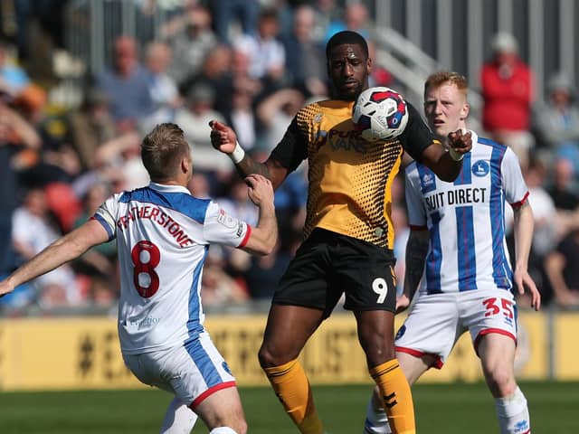 Former Pompey loanee Omar Bogle in action for Newport County against Hartlepool last month. He has 17 goals this season. Picture: Mark Fletcher | MI News