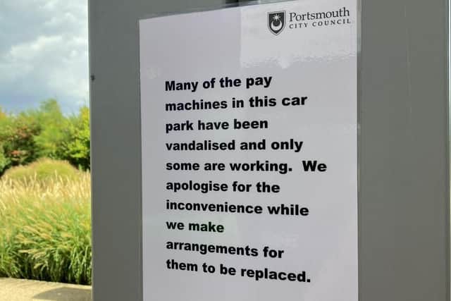 Signs at the Tiper park and ride service.