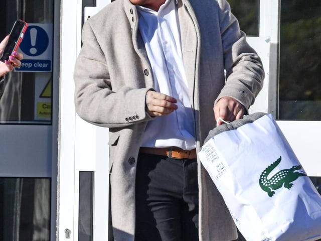 Joseph Pedelty outside Portsmouth Magistrates Court, Hants.