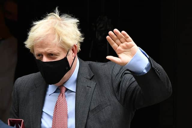 Prime minister Boris Johnson wearing a face mask leaves Downing Street for PMQs on September 30, 2020 in London, England. Picture: Leon Neal/Getty Images