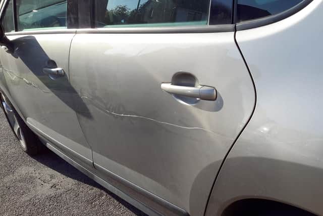 Queen Alexandra healthcare support worker Kim Tull faced paying up to £1,000 to have her vandalised car repaired. Picture: Kim Tull.