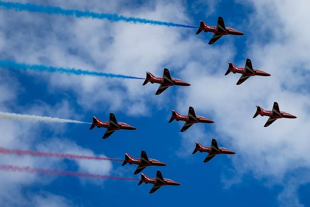 Red Arrows. Portsmouth's Armed Forces Day, Southsea Common
Picture: Chris  Moorhouse (080624-45)