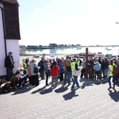 Christians Together in Emsworth group pictured in Emsworth on their Good Friday Walk of Witness event.
Picture: Sam Stephenson.