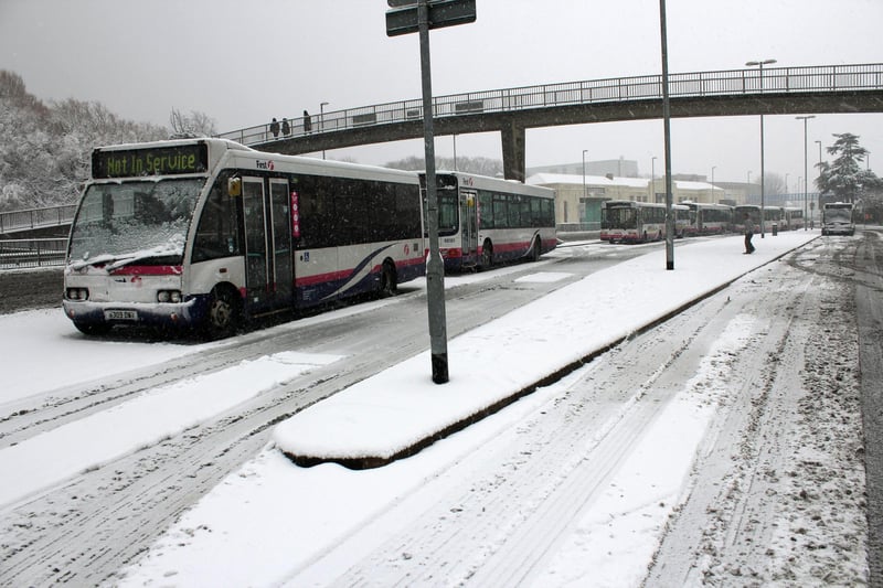 These First Buses were lined up in the snowy conditions at Hilsea back in 2013. They were slighter longer versions of the little buses which used to run in the city.
Picture: Marcin Jedrysiak