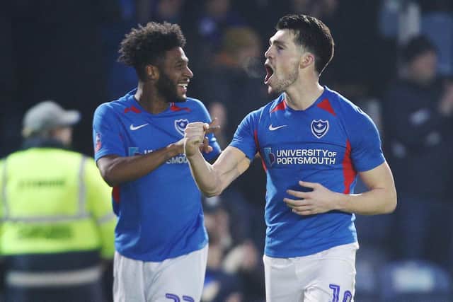 Ellis Harrison and John Marquis will be the only senior strikers under contract at Pompey next season. Picture: Joe Pepler