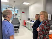 Amanda Martin MP on a visit to QA Hospital to meet staff and see the new Emergency Department