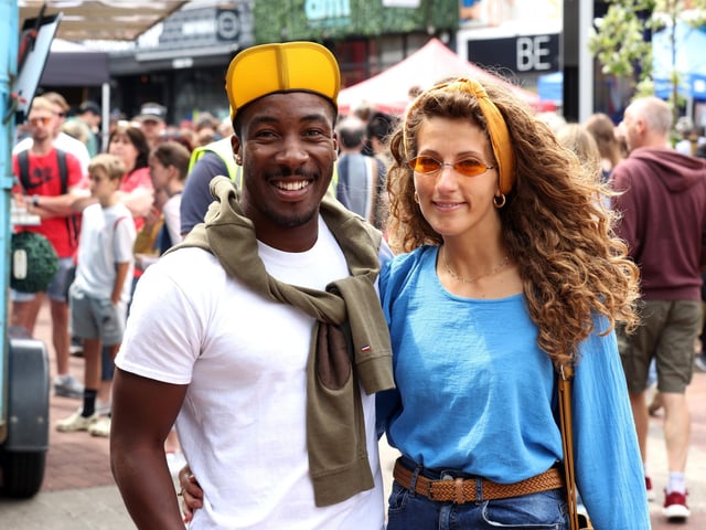 Pictured is (L-R) Nnamdi Okebugwu and Sara Vadacca.
Picture: Sam Stephenson.