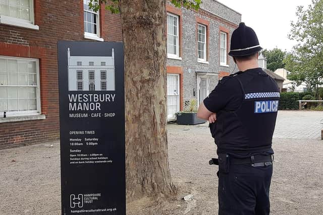Police were called to Westbury Manor Museum in 84 West Street yesterday. Picture: Hampshire Constabulary