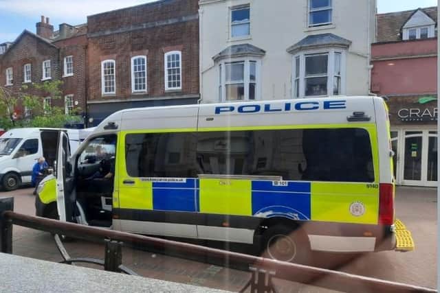 Police arrest fugitive in Gosport. Pic Hants police
