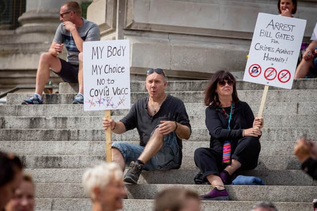 Portsmouth for Freedom campaigners holding signs.
Picture: Habibur Rahman