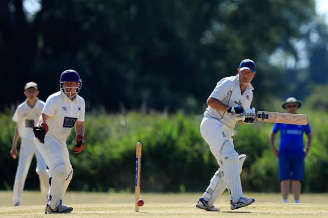 Portsmouth & Southsea 3rds' Kev Riley batting. Picture: Chris Moorhouse
