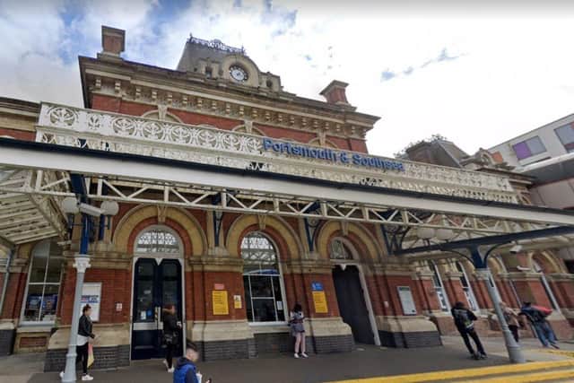 Journeys will be delayed after a trespasser walked on the tracks at Portsmouth and Southsea station.