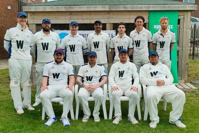 Portsmouth Community, 2022. Back (from left):  Matt Barber, Grant Bauchop, Billy Bryant, Kalim Shiraz, Joe Bryant, Charlie Davies, Ben Thompson. Front: Jack Whiteaway, Dave Going, Matt Davies, John Creamer (captain).