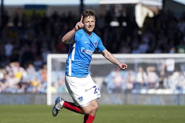 Michael Jacobs netted a sublime second-half free-kick in Pompey's 3-2 victory over Lincoln on Good Friday. Picture: Jason Brown/ProSportsImages