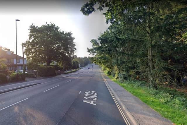 The police chase took place in Bursledon Road. This was before the car crashed in Hedge End. Picture: Google Street View.