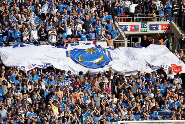 Pompey fans at Wembley for the 2010 FA Cup semi-final against Spurs Picture: Allan Hutchings