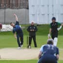 Jack Campbell, seen here bowling for Chester-le-Street, helped Hampshire to a dramatic Royal London Cup win over Northants on the Isle of Wight