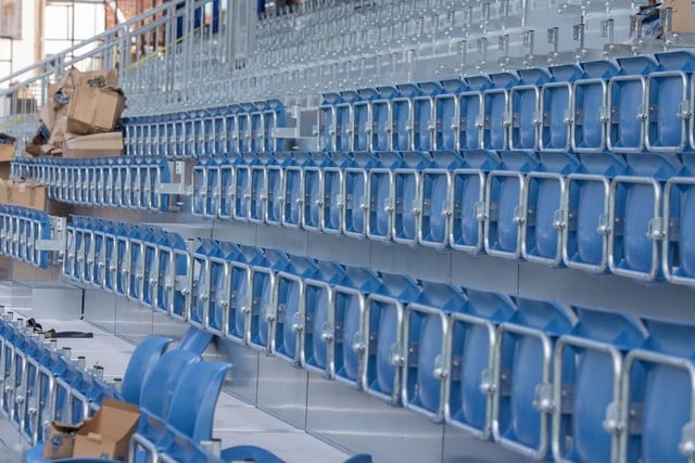A close-up of the new seats currently being installed in the new-look South Stand at Fratton Park

Picture: Habibur Rahman