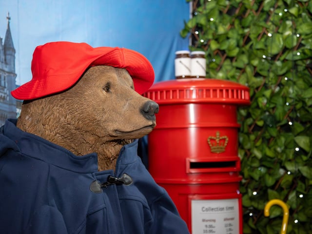 Beloved character, Paddington Bear, with his marmalade on the Enchanted Walk.Photos by Alex Shute