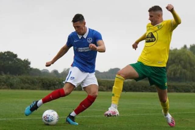 James Bolton was part of the Pompey side which beat Norwich under-23s 2-0 in today's friendly. Picture: Max Swatton