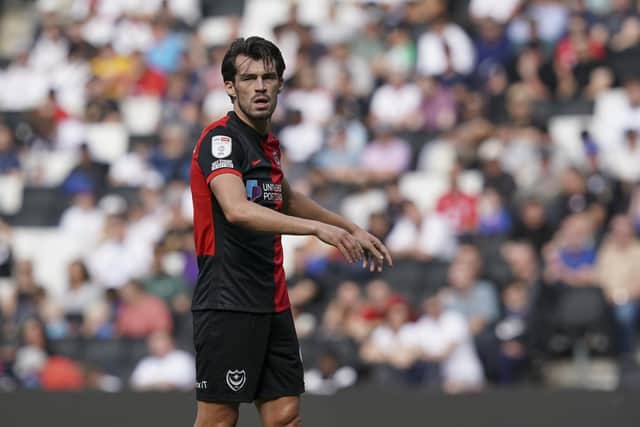 John Marquis was chosen ahead of Ellis Harrison for Pompey's 1-0 defeat at MK Dons. Picture: Jason Brown/ProSportsImages