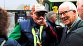 George Gibson pointing at the camera