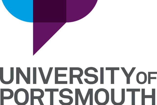 University of Portsmouth logo.Lead sponsor of The News Business Excellence Awards.