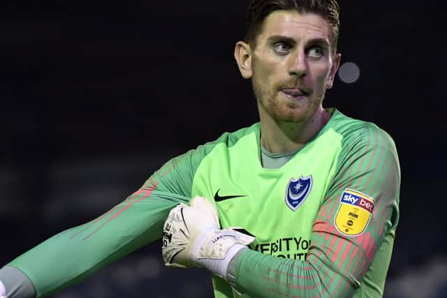 Goalkeeper Luke McGee made five appearances in the last two seasons for Pompey. Picture: Barry Zee
