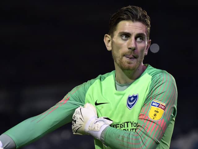 Goalkeeper Luke McGee made five appearances in the last two seasons for Pompey. Picture: Barry Zee