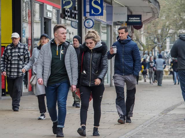 People in Commercial Road, Portsmouth on March 20, 2020. Picture: Habibur Rahman
