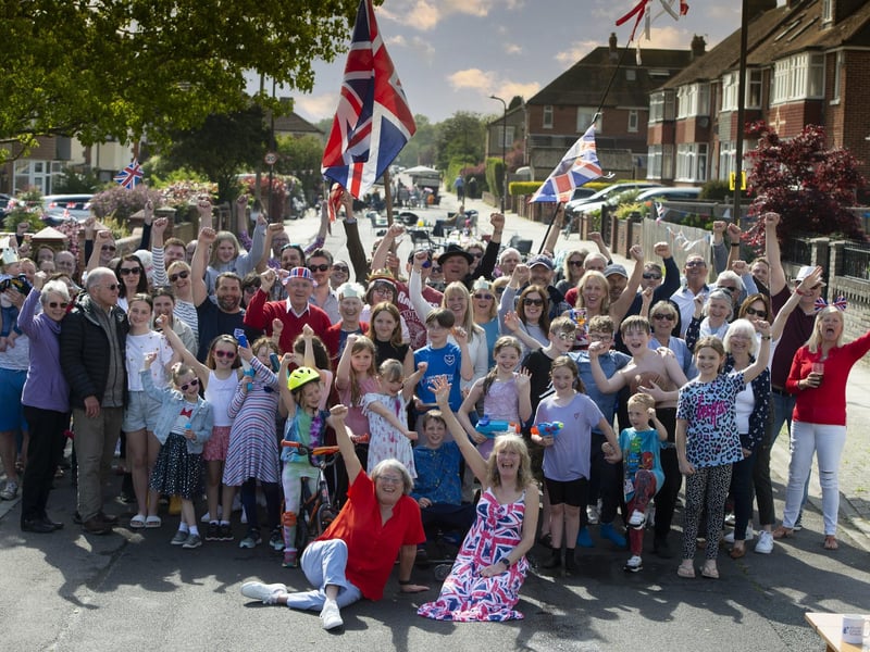 Rosemary Knox and Melanie Partner from First Avenue, Drayton celebrate the Kings Coronation with a street party