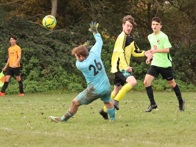 Hatton Rovers score v Fratton Trades Reserves. Picture by Kevin Shipp