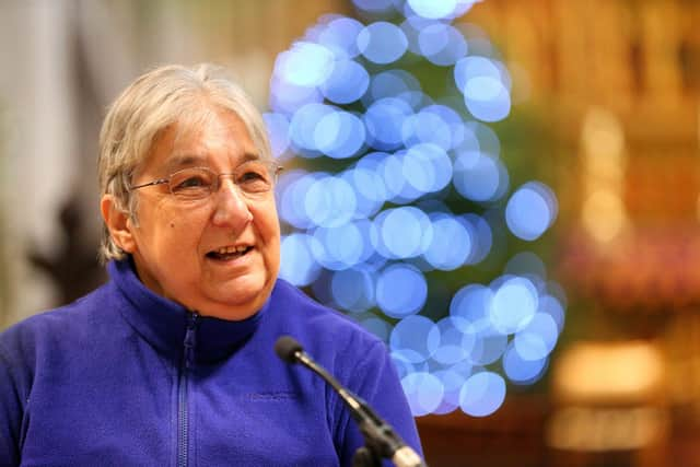 Carole Damper of The Roberts Centre. Carol service to mark the handover of donations resulting from the Comfort and Joy Appeal on a previous year, St Mary's Church, Fratton
Picture: Chris Moorhouse (jpns 171221-14)