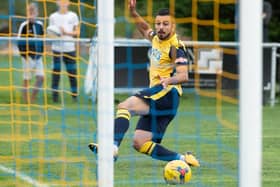 Felipe Barcelos, pictured during his time at Moneyfields, netted twice for AFC Portchester in their FA Cup win at Corsham.

Picture: Keith Woodland