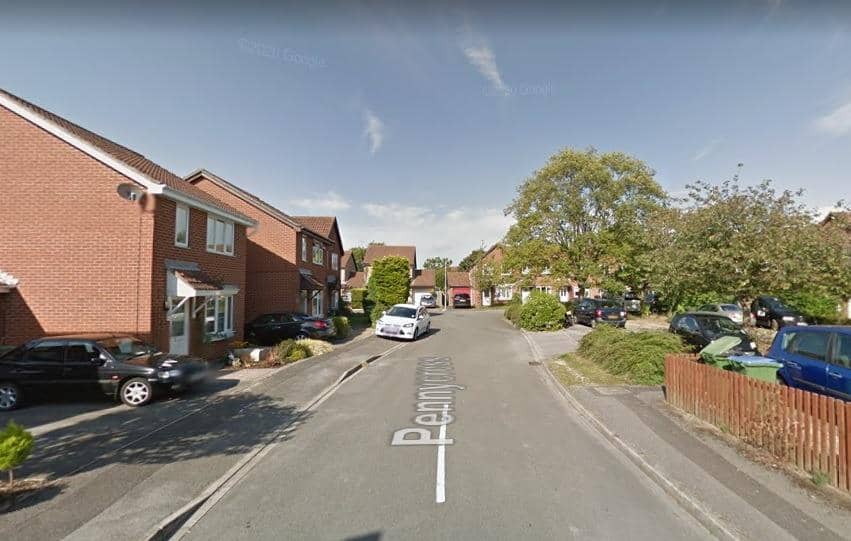The fire was at a detached property in Pennycress, Locks Heath. Picture: Google Street View.