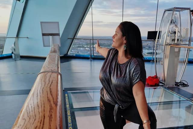 Carla Williams, also known as Curvaceous Carla, is holding full-moon yoga sessions at the Spinnaker Tower in Portsmouth