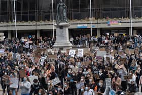 VOICES: The Black Lives Matter protest in Guildhall Square. Picture: Saffron Watson Photography