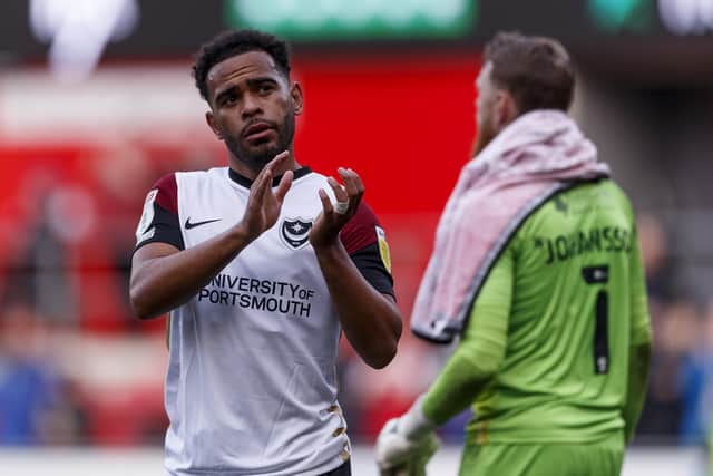 Louis Thompson has been handed his maiden League One start for Pompey in tonight's encounter with Cheltenham. Picture: Daniel Chesterton/phcimages.com