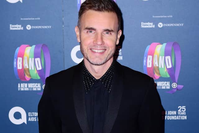 Gary Barlow attending the Gala Night for Take That's The Band musical, in association with the Elton John AIDs Foundation, held at the Haymarket Theatre, London.