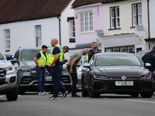 Armed police and unmarked cars spotted in Fareham High Street on June 11, 2024. Picture: Habibur Rahman