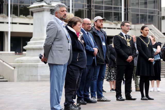 A vigil was held for Aimen Ahmed on Friday, August 4, 2023, in Guildhall Square, Portsmouth.

Picture: Sarah Standing