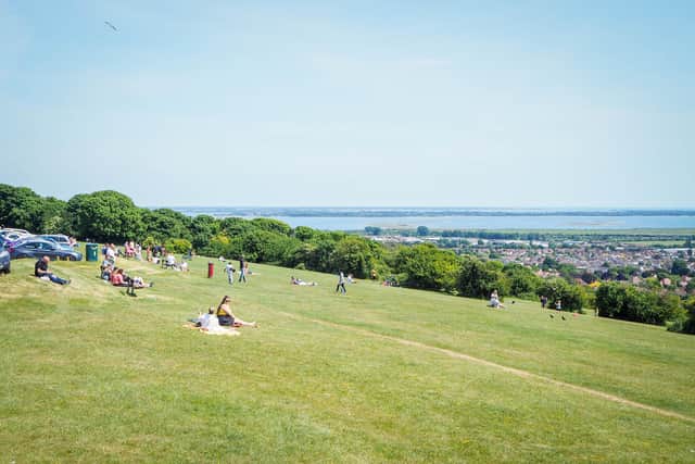 People enjoying view from Portsdown Hill
Picture: Habibur Rahman