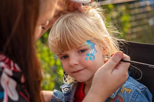 Olivia Wright, four, getting her face painted at Port Solent's 999 day. Picture: Mike Cooter (040921)