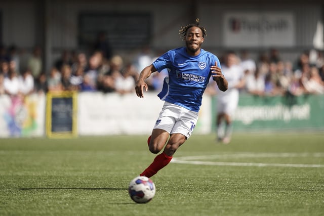 Released Middlesbrough winger Rumen Burrell featured in the second half for Pompey.