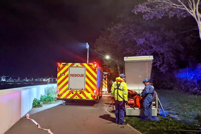Emergency services at the scene. Picture: Hill Head Coastguard Team/Twitter