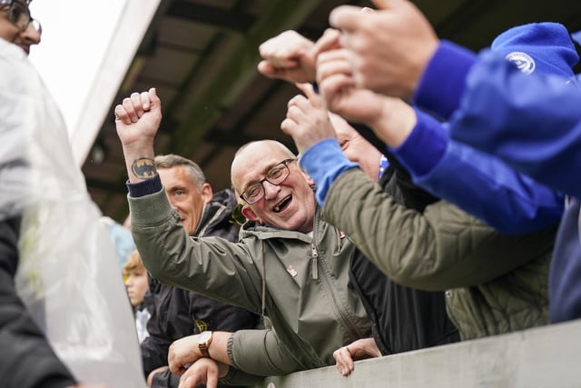 The travelling Fratton faithful were in good spirits throughout Saturday's trip to Lincoln