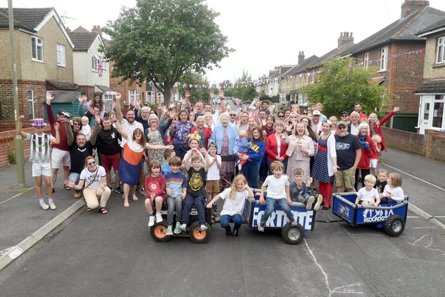 Residents in Oval Gardens, Gosport, held a street party on Sunday, June 5, to celebrate The Queen's Platinum Jubilee.
Picture: Sarah Standing (050622-9484)