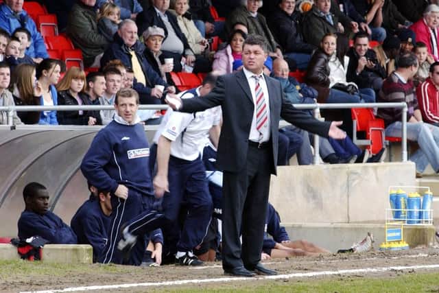 Steve King on the touchline during his spell with Lewes