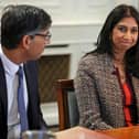 Prime Minister Rishi Sunak and former Home Secretary Suella Braverman. PIC: Phil Noble/PA Wire